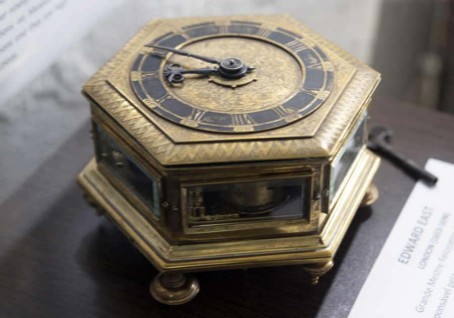 A preciosidade da coleção - o relógio de Edward East