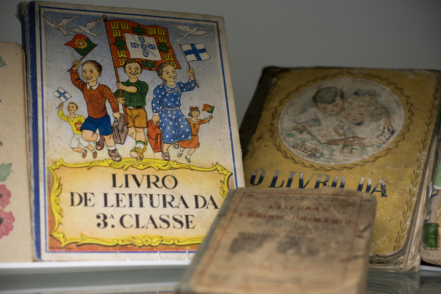 Manuais escolares na Escola Museu Salgueiro Maia