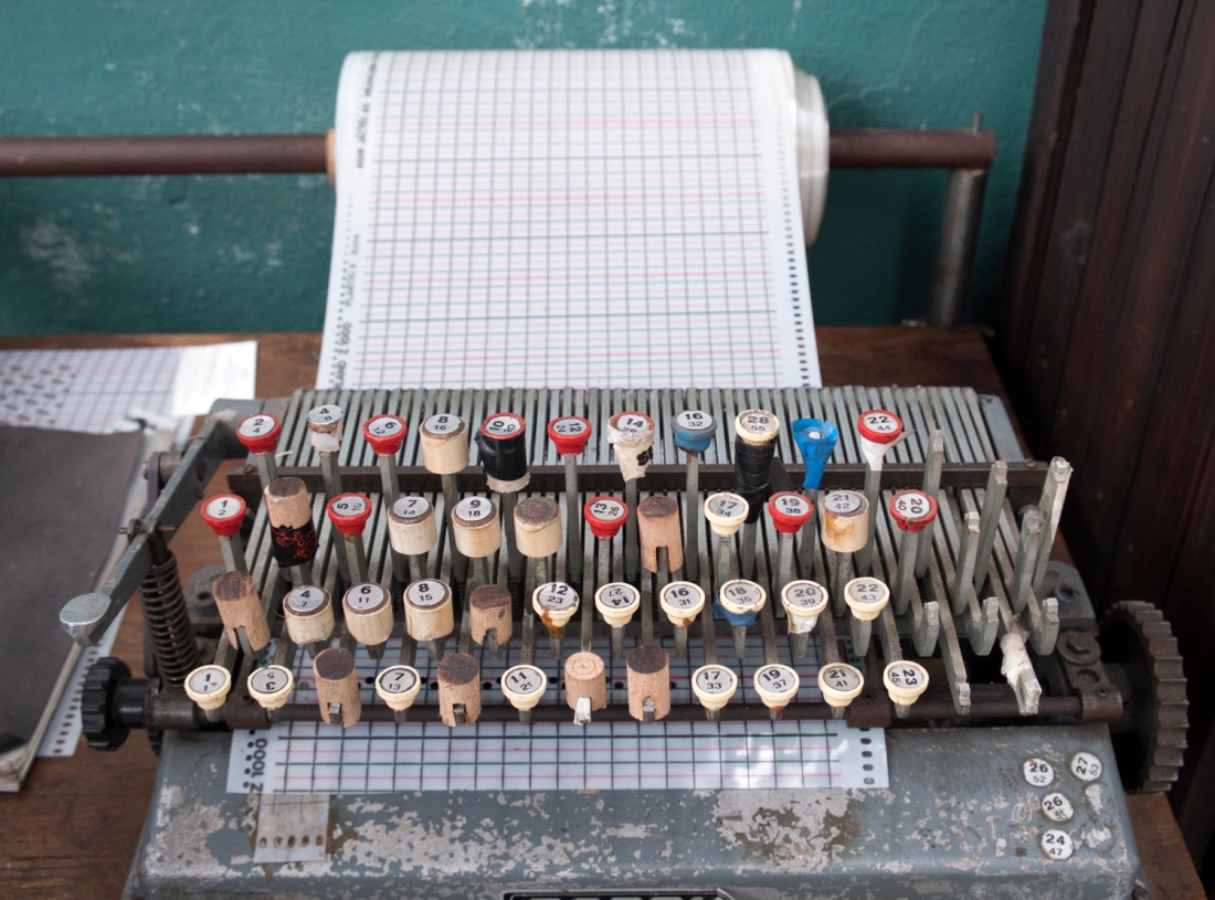 A "máquina de escrever palavras de fios"