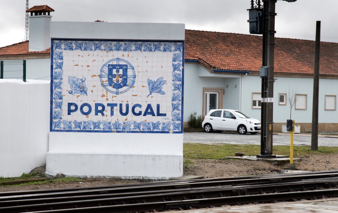 Indicação da estação de entrada em Portugal