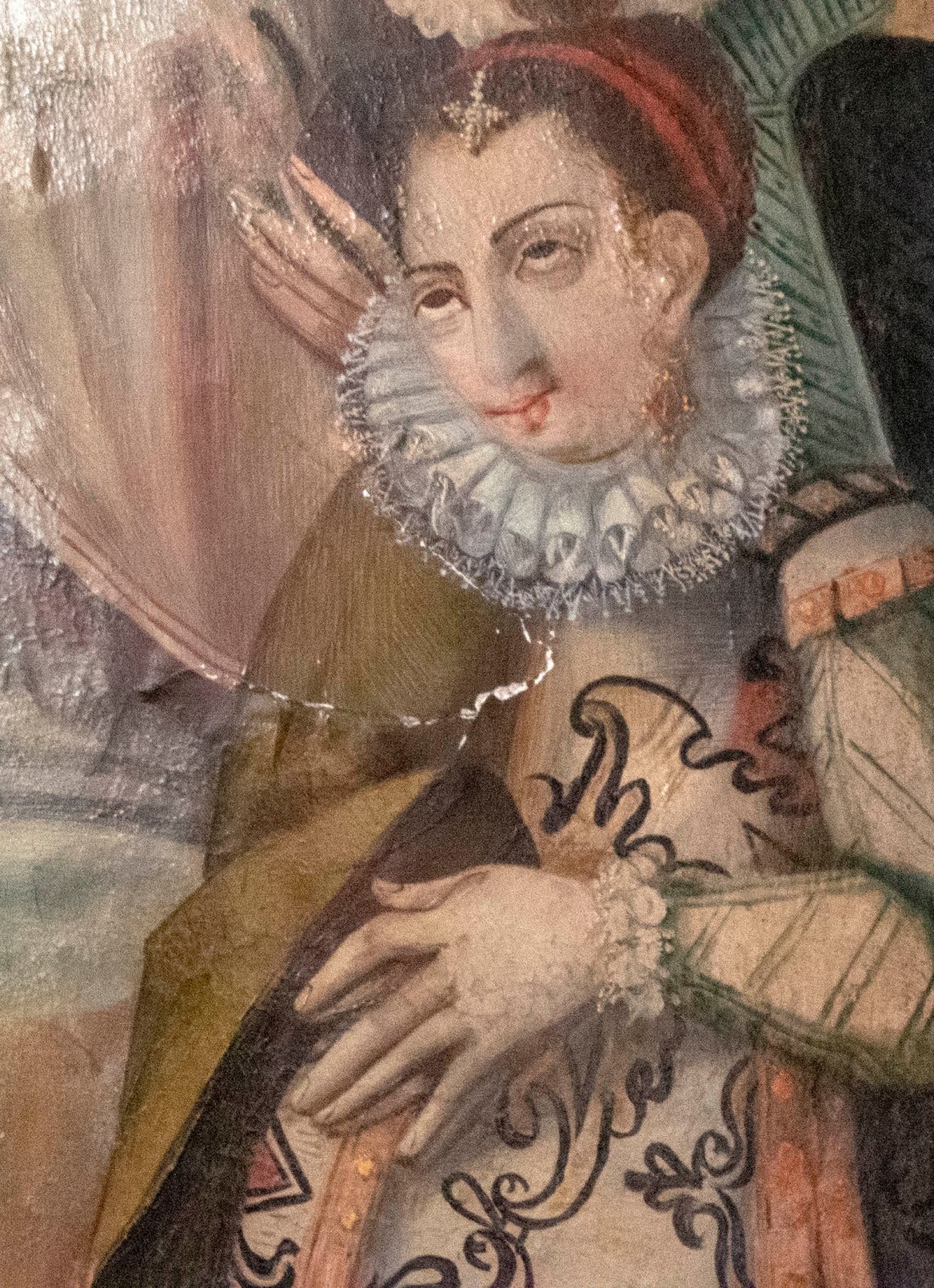 Violante Andrade - retrato numa pintura da igreja da Misericórdia de Algodres
